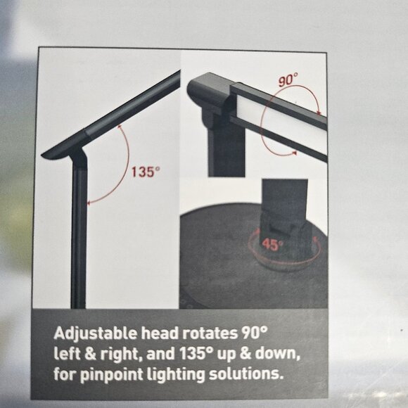 Real Space LED Desk Lamp With USB Port 158 H Black Finish Like New - Picture 10 of 12